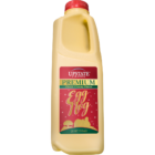 Upstate Farms® Premium Egg Nog quart-sized carton, featuring festive holiday packaging with traditional red and green colors.