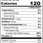 Nutrition facts label for vanilla nonfat yogurt.