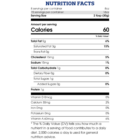 Nutritional facts label for Bison® All Natural Sour Cream.