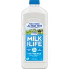 Milk for Life® Lactose Free Fat Free Milk carton.