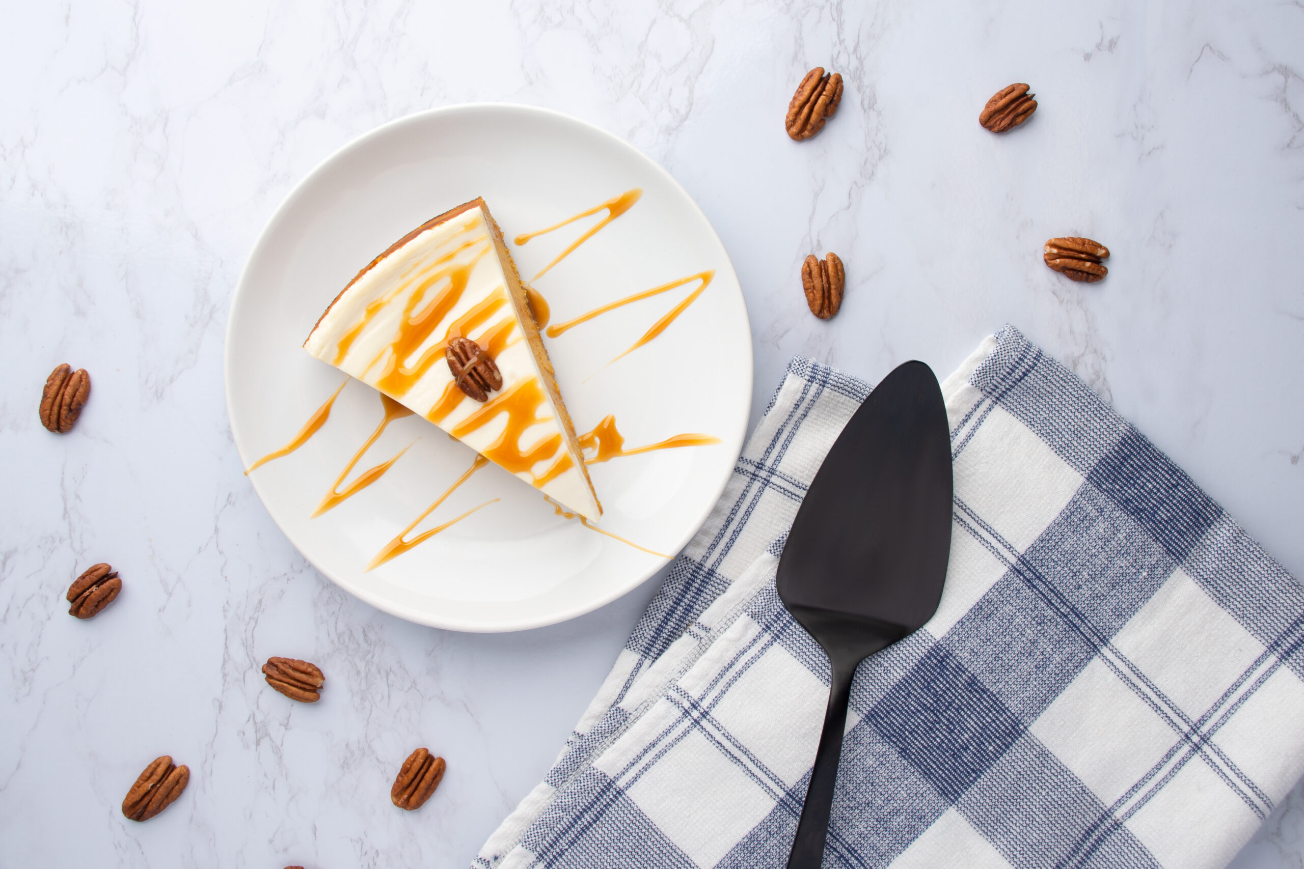 Autumn Pumpkin Cheesecake with Sour Cream Topping