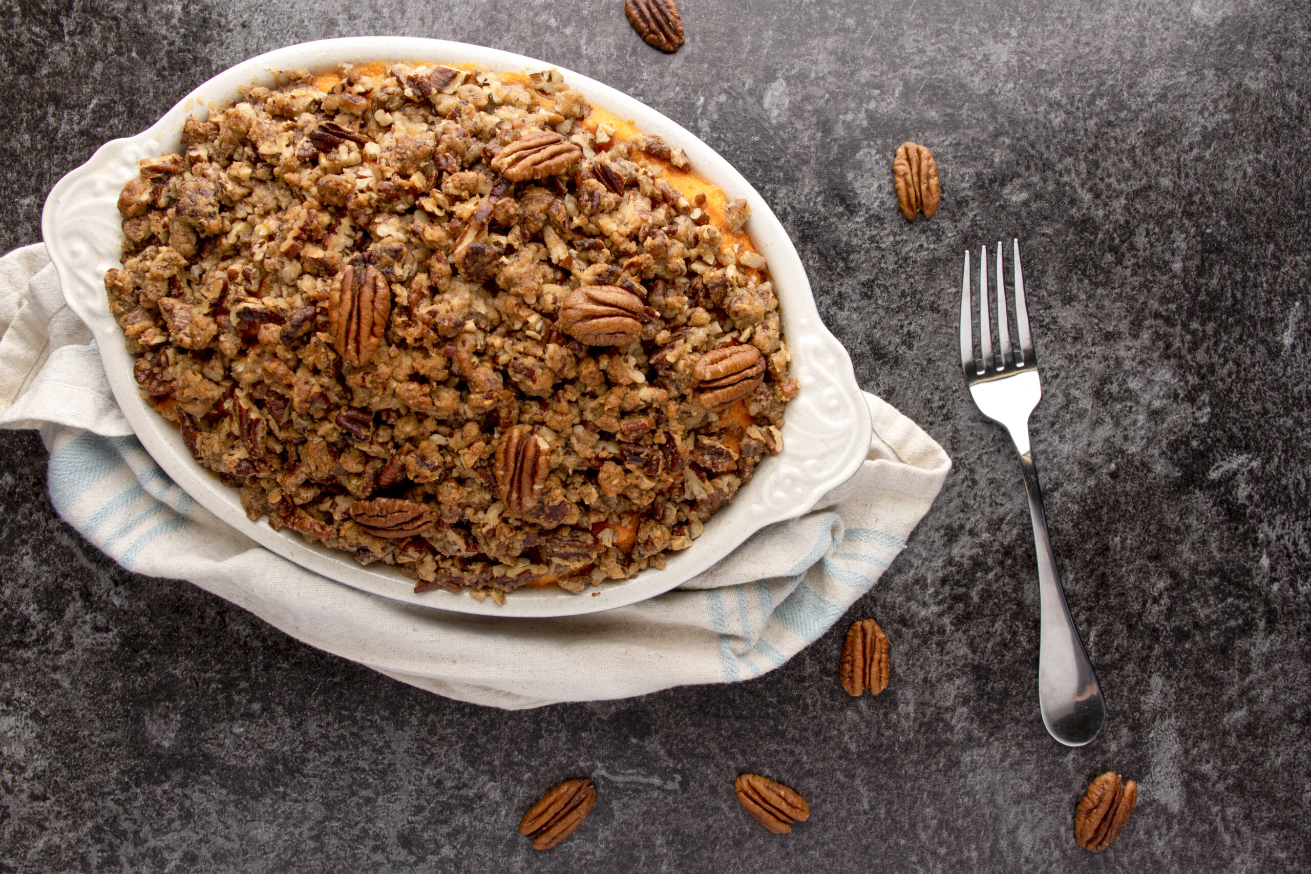 Sweet Potato ‘N Pecan Casserole