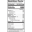 Nutritional facts label for Upstate Farms® 2lb Vanilla Greek Nonfat Yogurt.