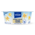 Upstate Farms® 4oz Classic Vanilla Nonfat Yogurt cup.