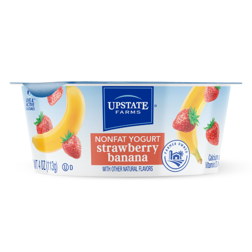 Upstate Farms® 4oz Strawberry Banana Nonfat Yogurt | UNC Dairy