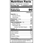 Nutritional facts label for Upstate Farms® 4oz Strawberry Banana Nonfat Yogurt.​