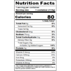 Nutritional facts label for Upstate Farms® 4oz Tropical Mango Nonfat Yogurt.