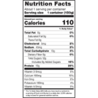Nutritional facts label for Upstate Farms® 5.3oz Vanilla Greek Nonfat Yogurt.