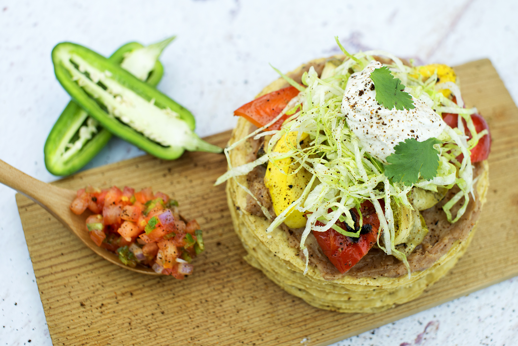 South of the Border Veggie Tostadas
