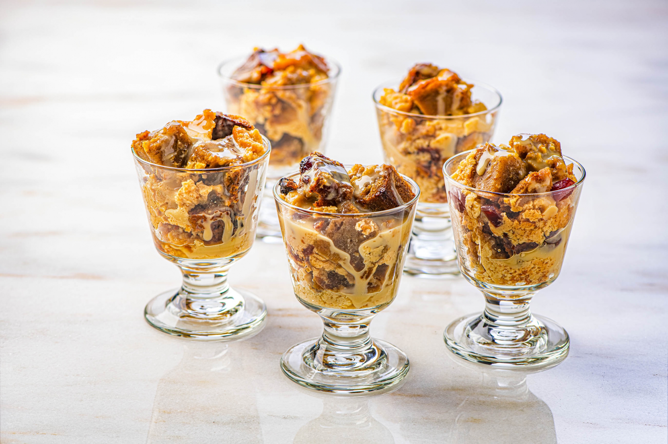 Pumpkin Cranberry Bread Pudding